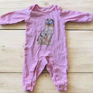 Pink Aussie Print Kids One Piece